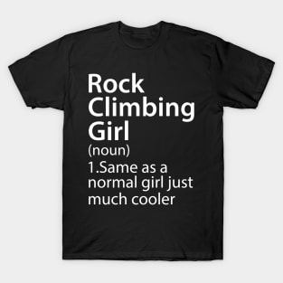 Rock Climbing Girl Definition T-Shirt